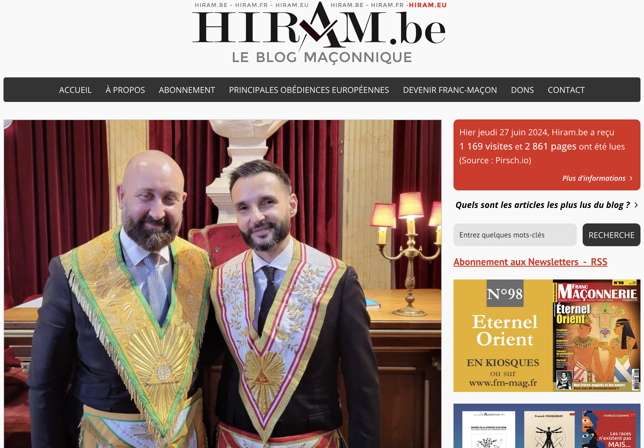 Hiram.be: « Christophe Ravel a rencontré Guillaume Trichard »
