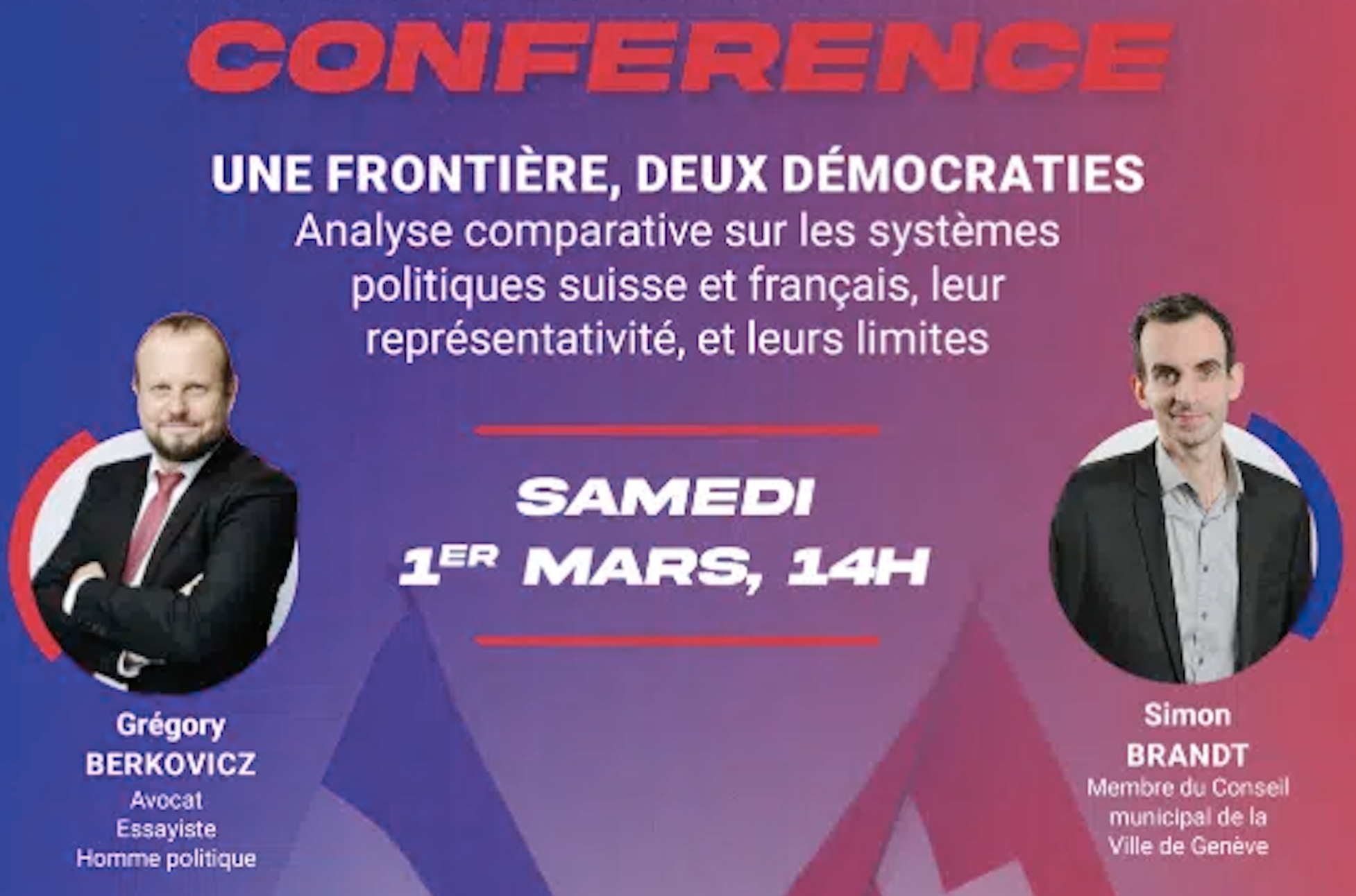 Conférence publique : “Une frontière, deux démocraties”