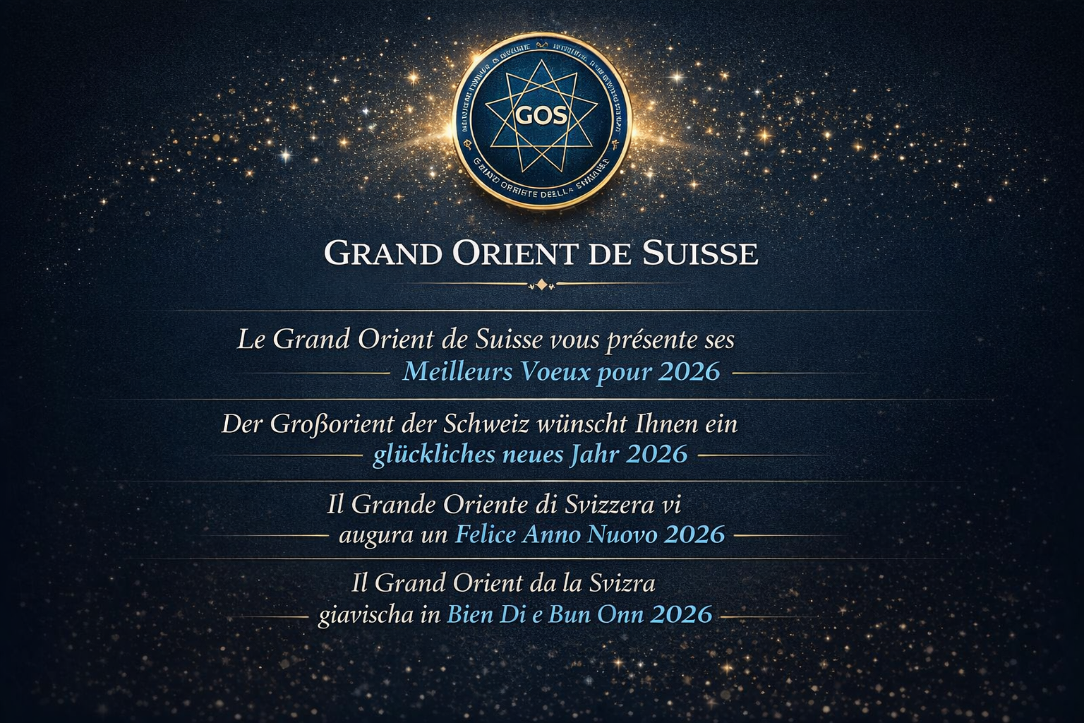 Vœux du Grand Orient de Suisse